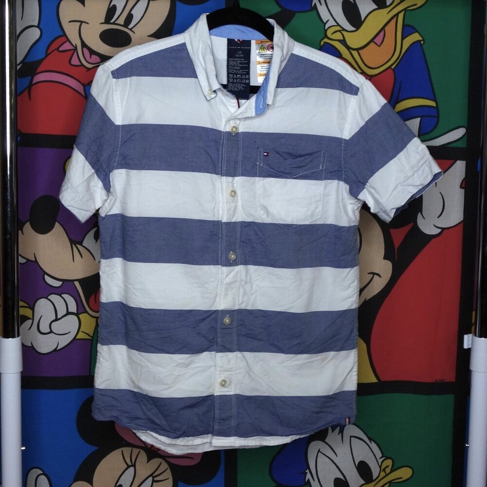 Boys Tommy Hilfiger Adaptive Short Sleeve Button Down